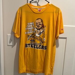Homage Pittsburgh Steelers Muth Yellow Graphic T-Shirt